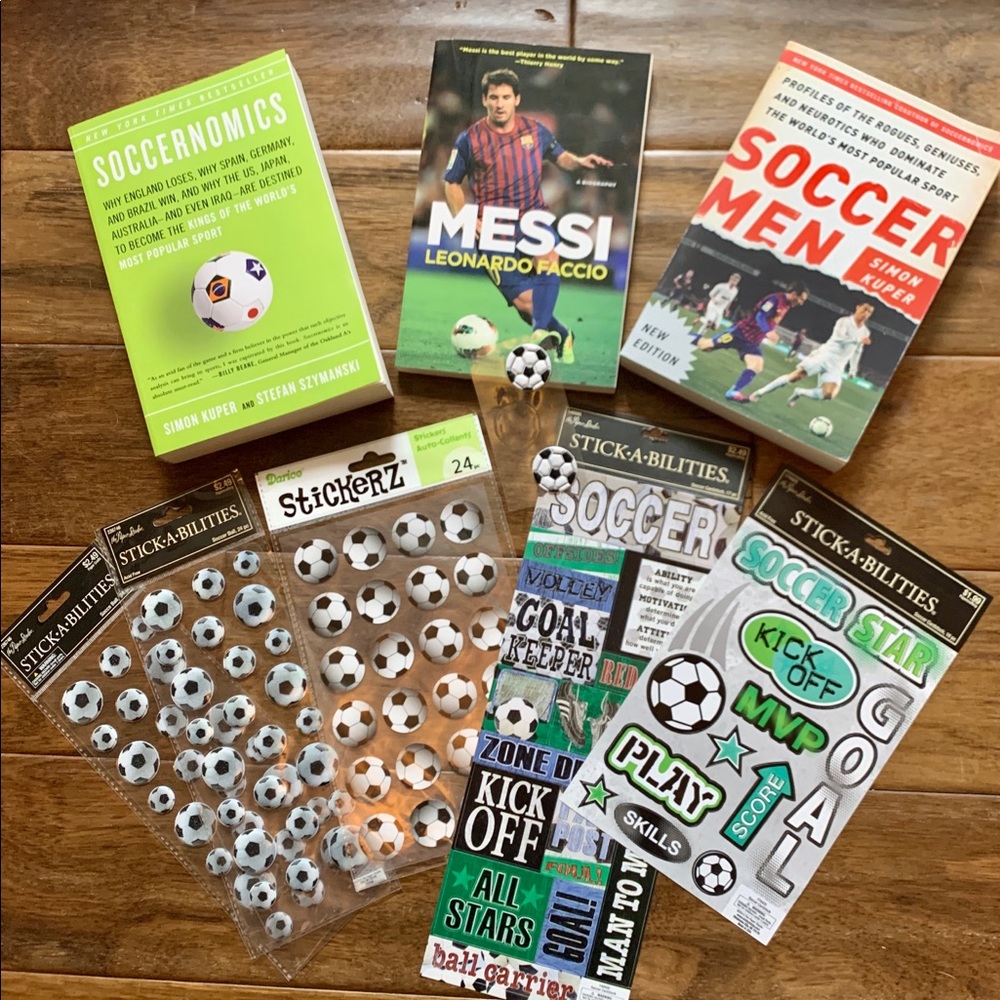 COPY - Soccer books (3) with #91 soccer ⚽️ Stickers